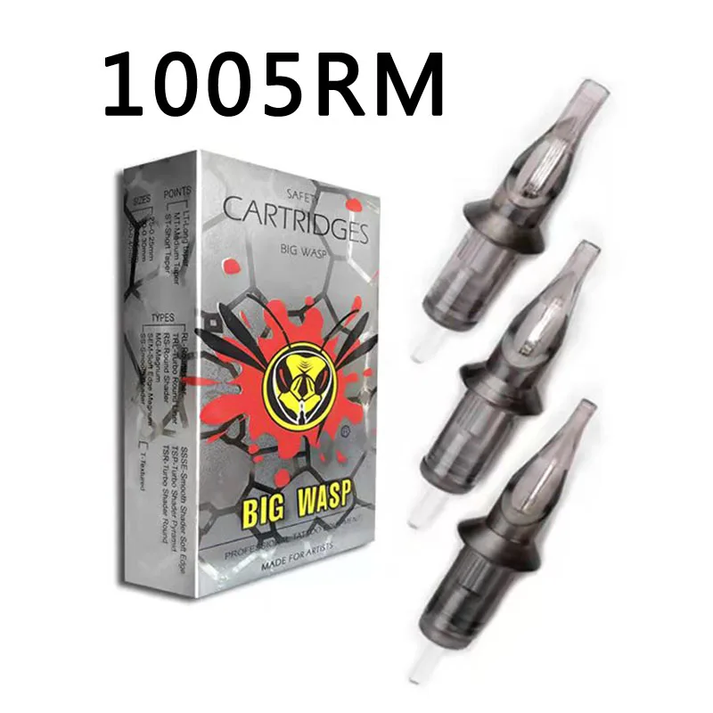 BIGWASP 1005RM иглы татуировки картриджи#10 развивающаяся(0,30 мм) Мягкая кромка Magnums(5RM) для картриджа татуировки машины и Захваты 20 шт