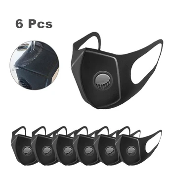 

Fast Ship 6 Pcs Dust Proof Mask Washed Reusable Filter Anti PM2.5 Air Pollution Mouth Face Mask Men Women Anti Pollution Masks