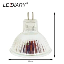 LEDIARY 10 шт. супер яркий затемняемый MR11 GU5.3 Галогеновый свет пятна 12 V/220 V 35 W/50 W галогенные лампы в форме чашки лампы из прозрачного стекла