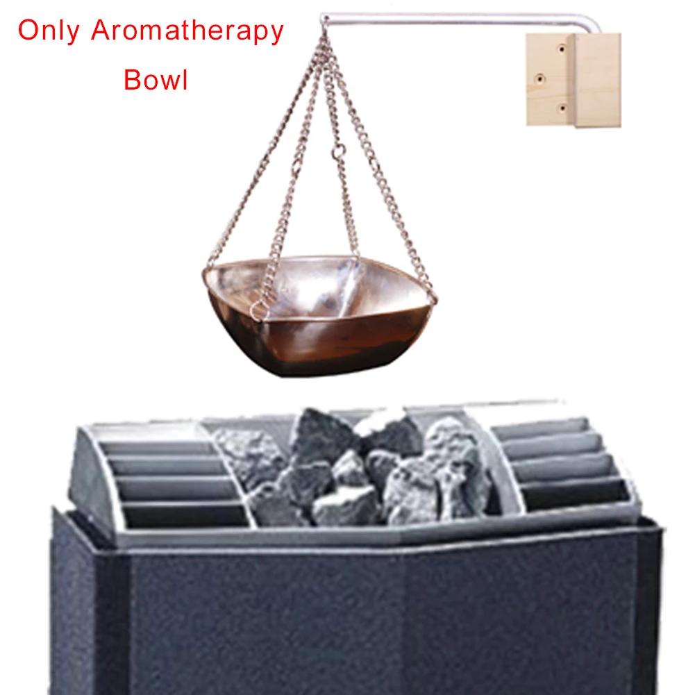 Round Fragrance With Chain Diffuser Essential Indoor Hanging Sauna Spa Bowl Stainless Steel Aromatherapy Oil Cup Practical Salon