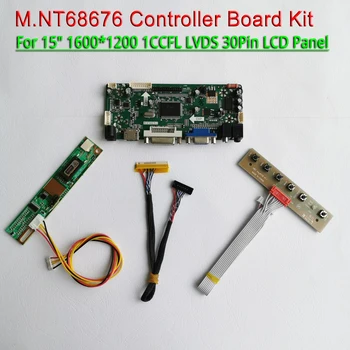 

Fit IAUX14 ITUX97 1600*1200 cable LVDS 30Pin keyboard 15" VGA HDMI DVI 1CCFL panel M.NT68676 LCD screen controller board DIY kit