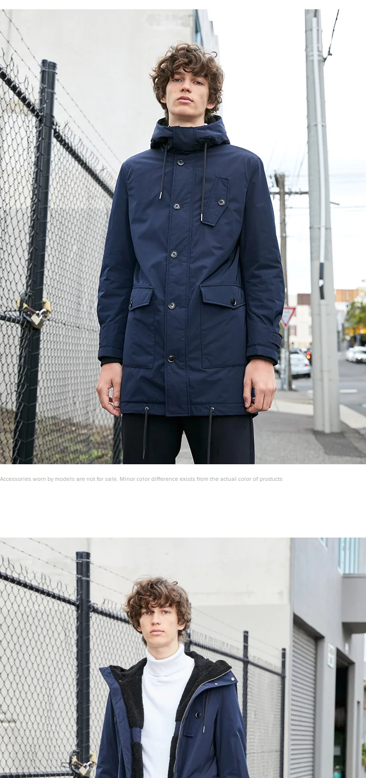 JackJones Мужская парка пальто комфорт флисовая подкладка Длинная Куртка мужская одежда 219309502
