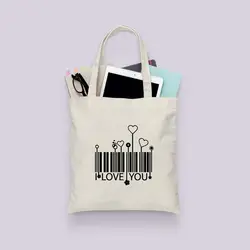 Сумка для покупок Забавный текстовый узор холст сумка на заказ Печать текстовый логотип DIY ежедневное использование экологическая