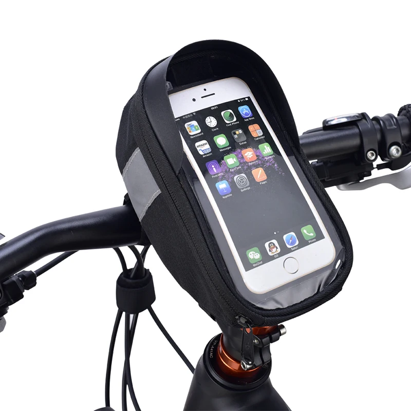 

Cycling Bicycle Bike Head Tube Handlebar Cell Mobile Phone Bag Case Holder Case Pannier For 5.5in Phone