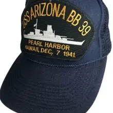 Бейсбольная бейсболка с принтом Snapback Vtg Dad Hat cap USS Arizona BB39 жемчуг порт коробка корабль