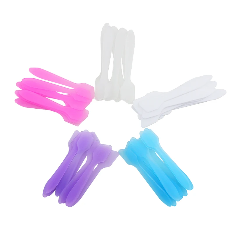 DIY Plastic Facial Face Stick Cream Mixing Spatulas Spoon Makeup Cosmetic Make Up Tools 10PCS/LOT