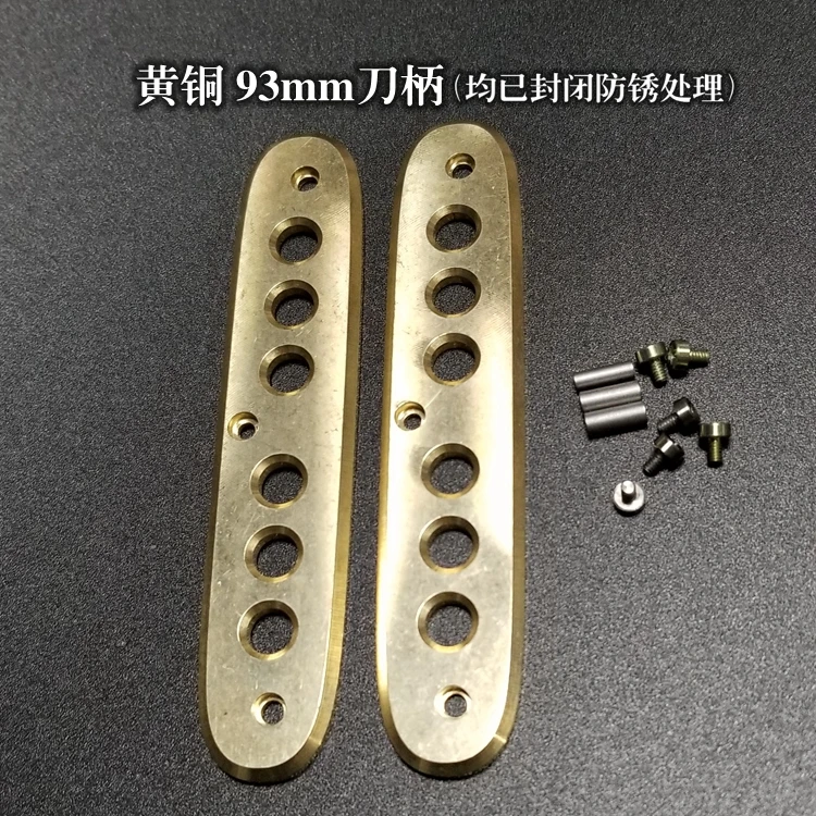 Custom Made Titanium Alloy TC4/Brass Saber Knife Replacement Scale 93 mm for Victorinox  Swiss Army  Knife Mod