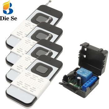 

DieSe 433Mhz Remote Control Universal Wireless long range 1 button transmitter DC 12V Receiver Module For electronic door light