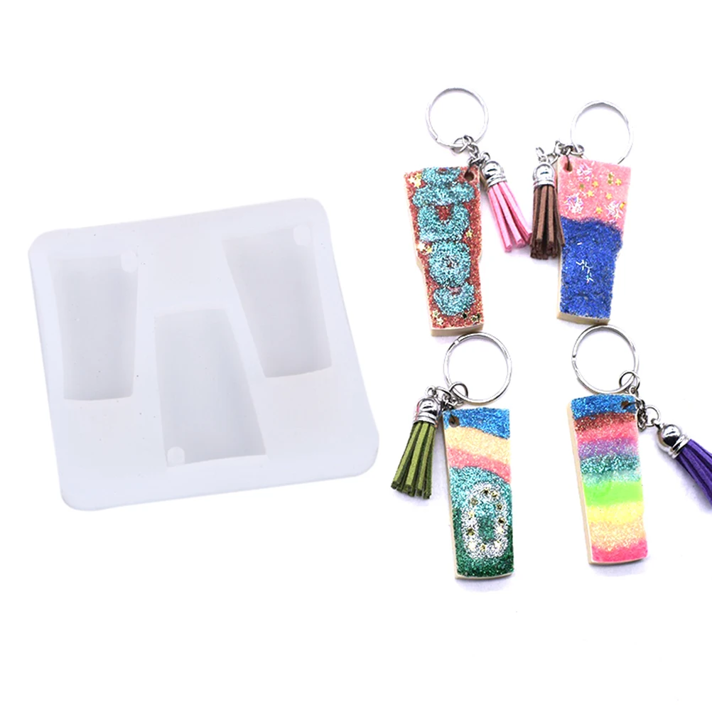 Silicone Molds Epoxy Resin Shape Silicone Tumbler Mold Keychains Mould For Keychain Jewelry Making Tool