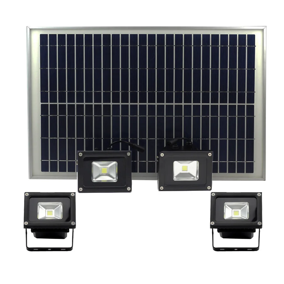 Солнечные светодиодные прожекторы 20 Вт 4 IN 1led головки отражатель уличный