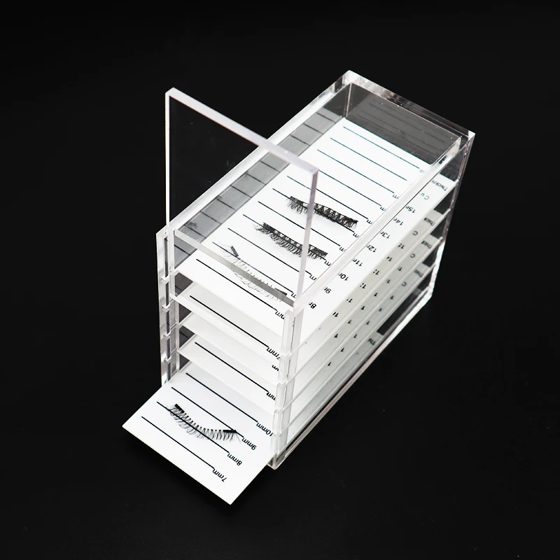

5 Layers Eyelash Storage Box Makeup Display Container Eyelashes Glue Pallet Holder Grafting Eyelash Transparent Box Dropship