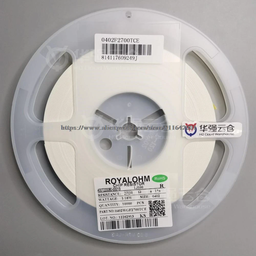 10000 шт. 0402WGF2700TCE 0402 270R 1% 1/16 Вт SMD чиповый резистор | Электроника