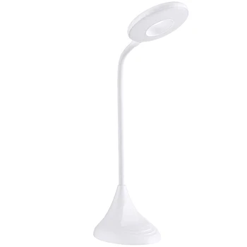 

LED Table Lamp - Rechargeable LED Ring Desk Lamp 28 PCS Lamp Beads - Eye Protective, Flexible, Portable, Compatible with USB Des