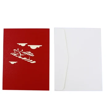

DIY Manual Origami Transportation Business Card Creative 3D Greeting Card Paper Cut Customized Aircraft Model Decoration