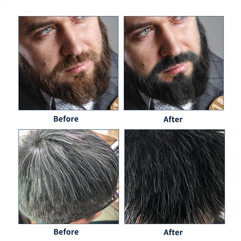 permanente shampoo para homens barba morrendo remocao branco cinza barba cabelo 02