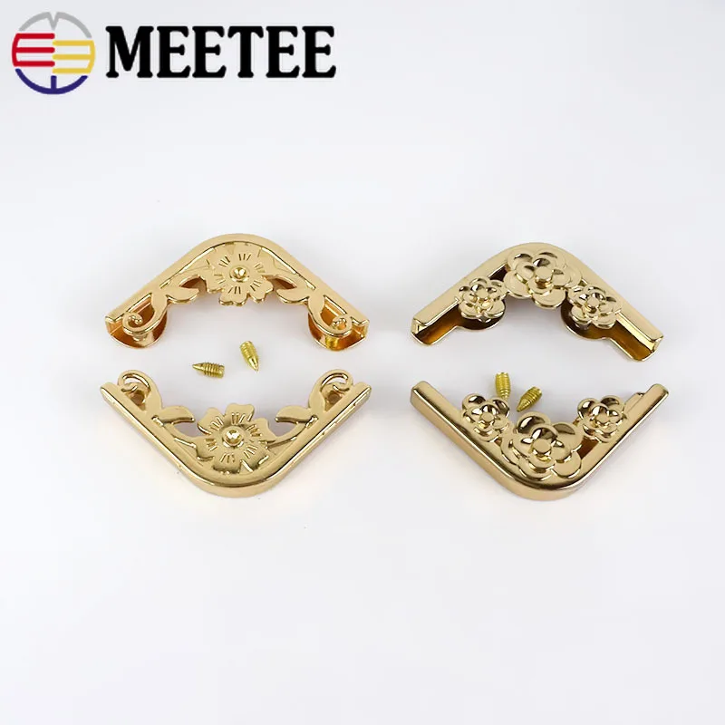 Meetee 10/30 шт. 35x46 мм защитный уголок для сумок металлические пряжки книг фото меню
