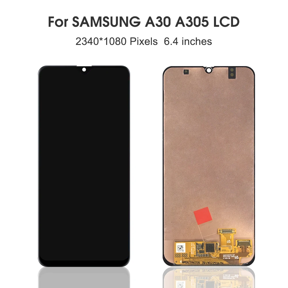 Супер AMOLED ЖК-дисплей для samsung Galaxy A30 A305/DS A305F A305FD A305A ЖК-дисплей кодирующий преобразователь сенсорного экрана в сборе