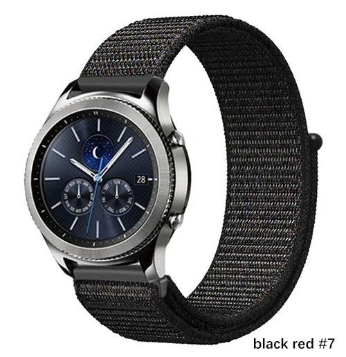 Galaxy watch band для samsung galaxy watch 46 мм 42 мм active 2 gear s3/huawei watch gt 2 ремешок 20 22 мм спортивный нейлоновый ремешок - Цвет ремешка: black 7