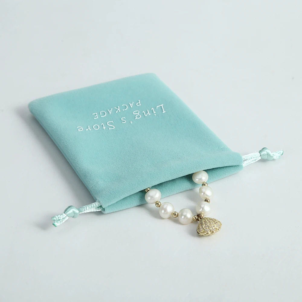 100pcs Personalized Jewelry Packaging Velvet Bag Suede Drawstring Pouch for Christmas Party Candy Ring Earring Wedding Favors