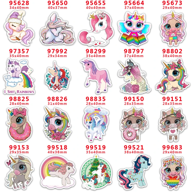 10pcs/lot Cute Unicorn Acrylic Flatback Planar Resins DIY Gift Crafts Jewelry Accessories PR95628 jewelry making supplies,craft supplies