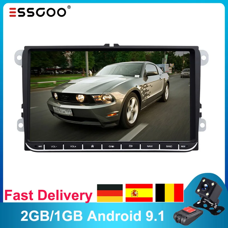 Автомобильный мультимедийный плеер Essgoo стерео система под управлением Android с 9