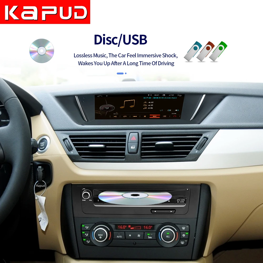  kapud 9'' Android 9.0 Quad Core ROM 32G car GPS navigationfor BMW X1 E84 2012-2015BluetoothUSB SD S