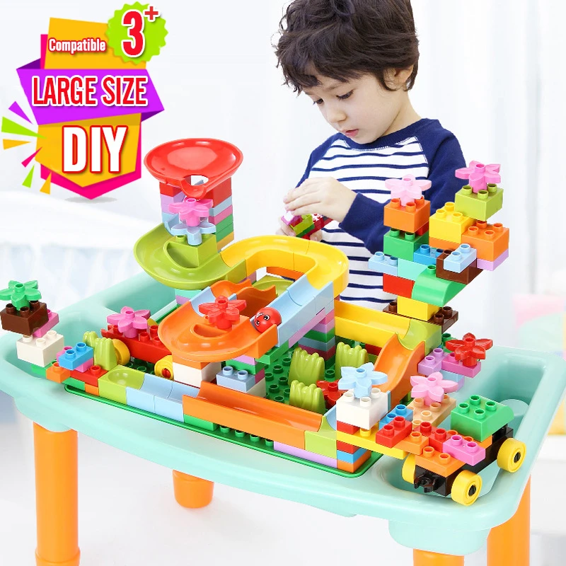  DIY Floor Table Fancy Creative Toys For Children Multi-Functional Desk Large Particles Building Blo