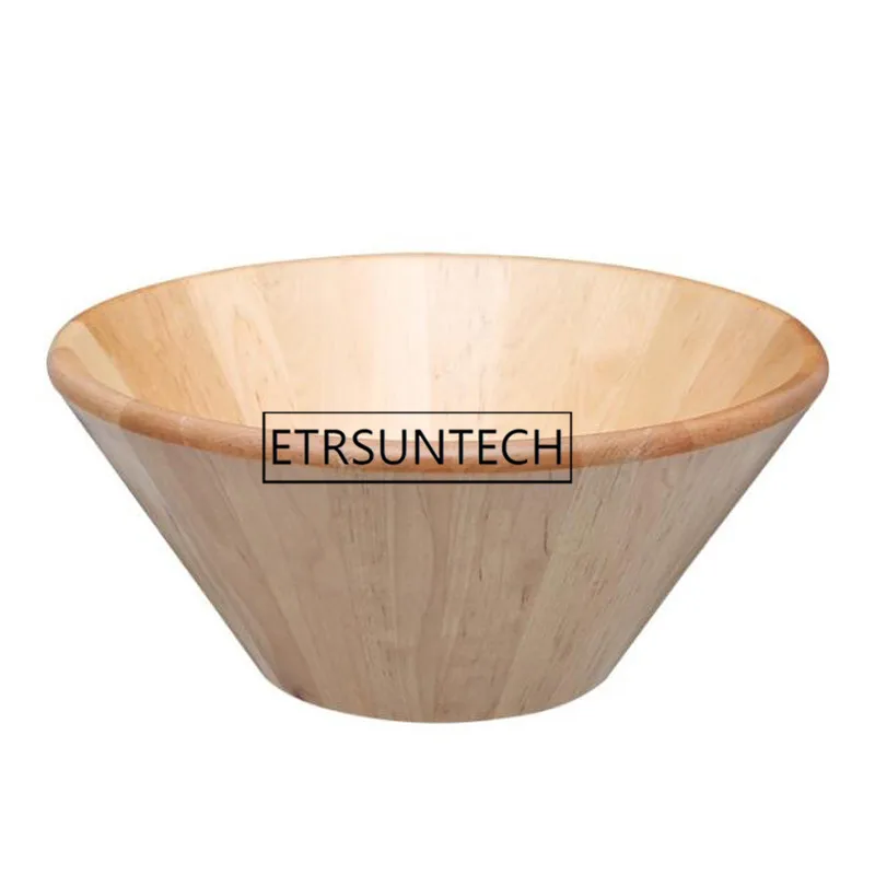 10pcs 28cm Wooden Bowl For Salad Fruit Birch Primary Color Large Diameter Japanese Tableware Plate | Дом и сад