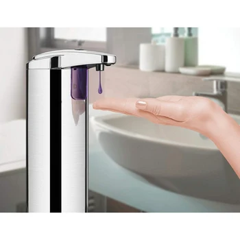 

Stainless Steel Induction Soap Dispenser 250ML Smart Sensor Liquid Dispenser Touchless Sanitizer Dispensador Kitchen Bathroom