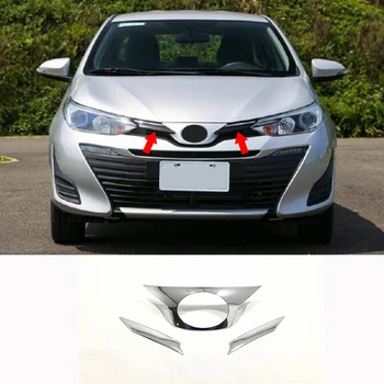 

ABS Chrome For Toyota Vios Sedan 2019 2020 Accessories Car Front Car Standard Frame Decoration Cover Trim Sticker Car Styling