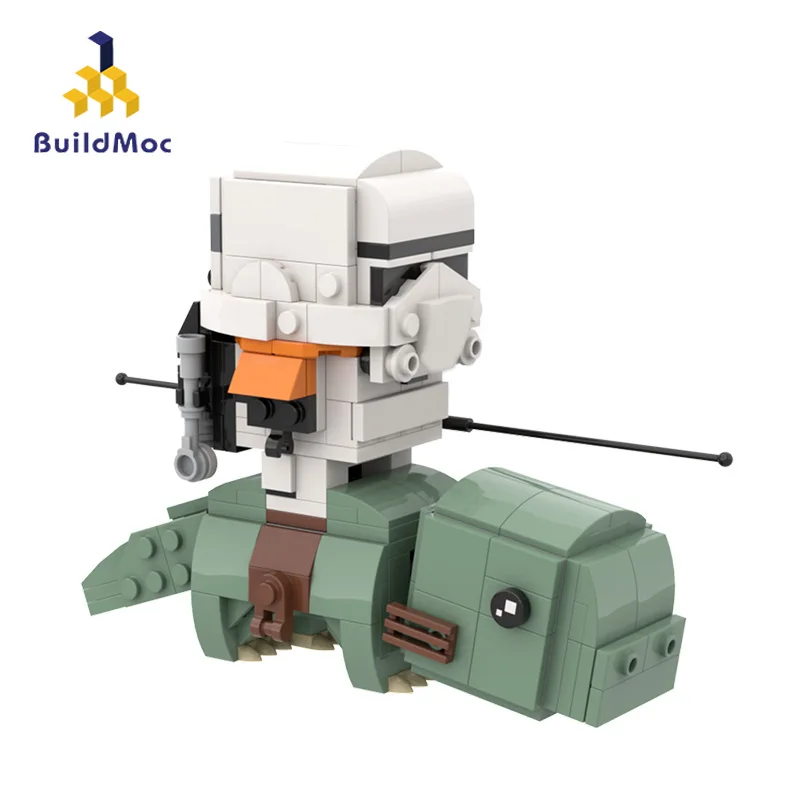 Bulidmoc создатель Sandtrooper на Dewback Brickheadz солдат крепление творческий строительный