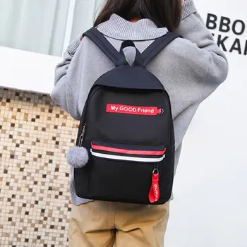 

4pcs Women Canvas Cute Backpacks Casual School Bookbag for Teenage Girls Travel Dayback Ladies Shoulder Bag Set M5TE