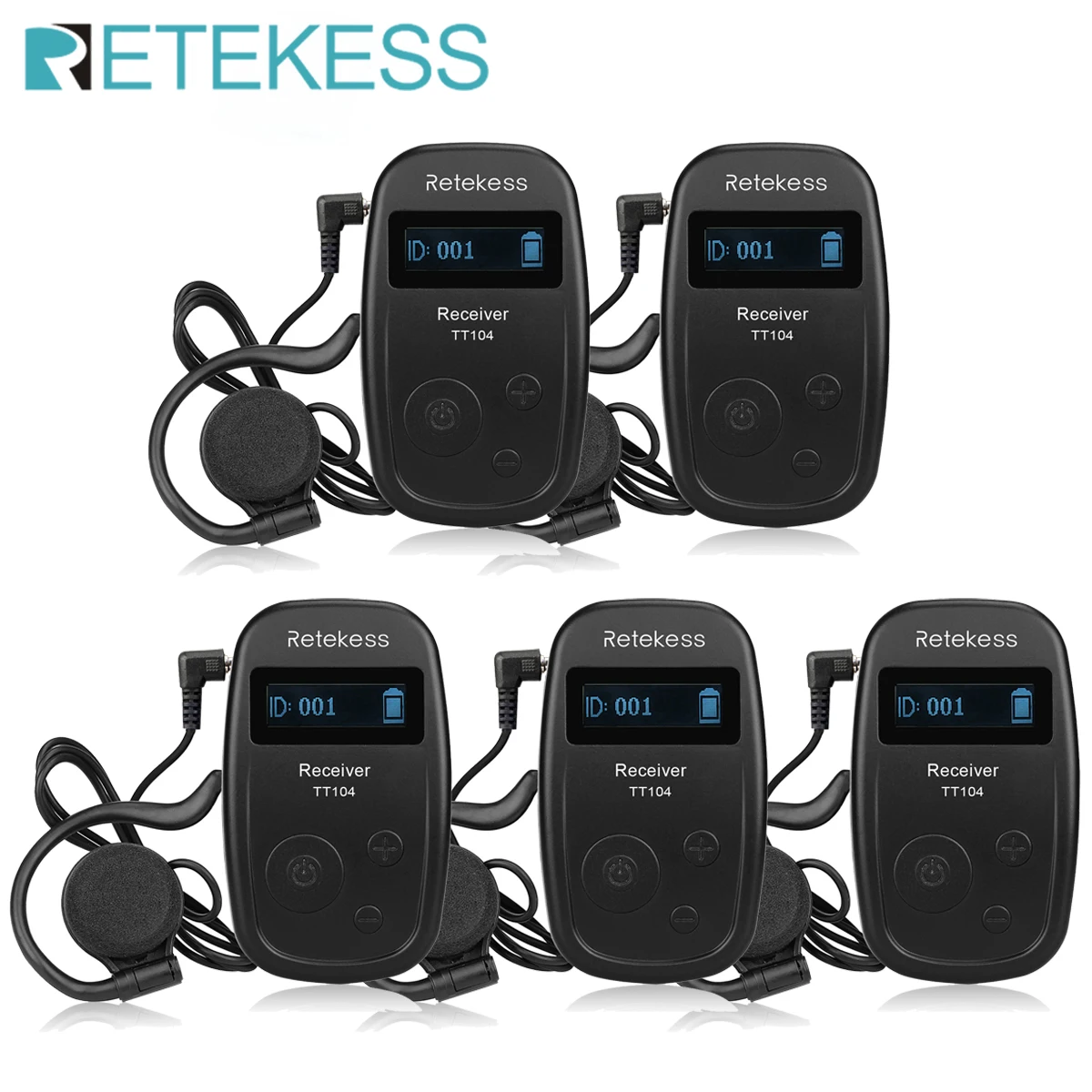 Беспроводной приемник Retekess TT104 UHF 5 шт.|Микрофоны| |