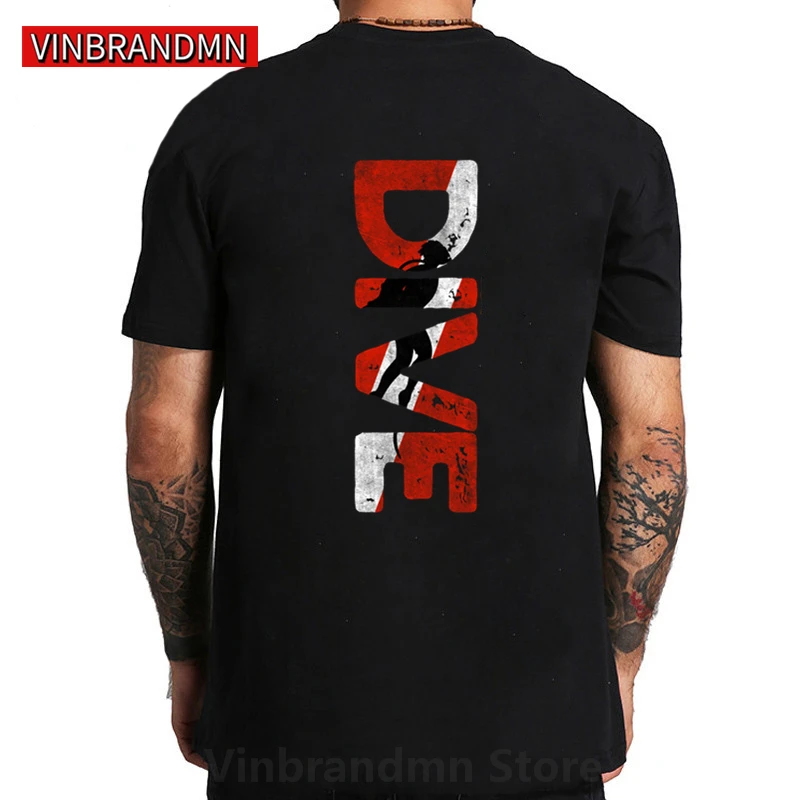 Back Design Fashion Hawaii Summer Scuba Dive T Shirt Uomo Diving Logo T-Shirt Stampate Scuba Diving Tshirt Scuba Diver Tee Shirt