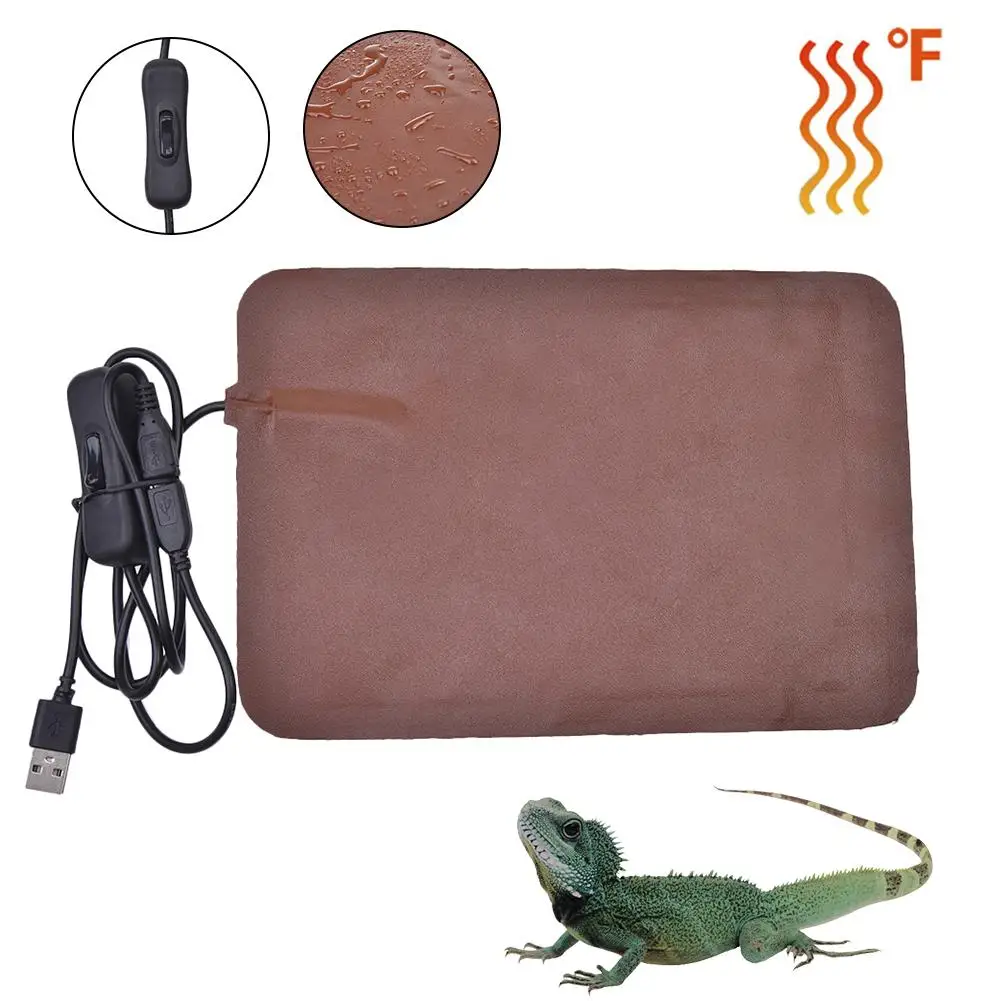 

USB Charging Reptiles Heat Mat Climbing Pet PU Heating Warm Pads Adjustable Temperature Controller Mats Reptiles Supplies