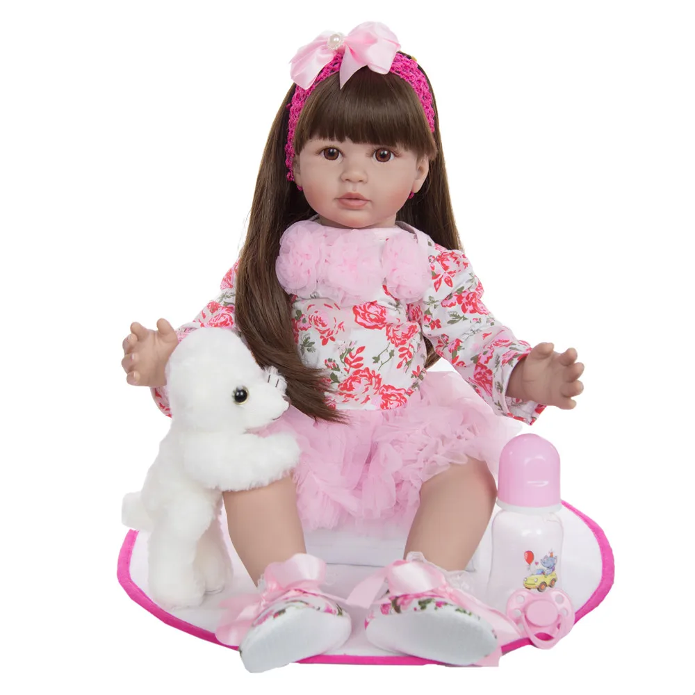 

60cm Silicone bebe reborn Doll Toy Realistic Vinyl Princess reborn Toddler doll for Child Birthday Gift Brinquedo