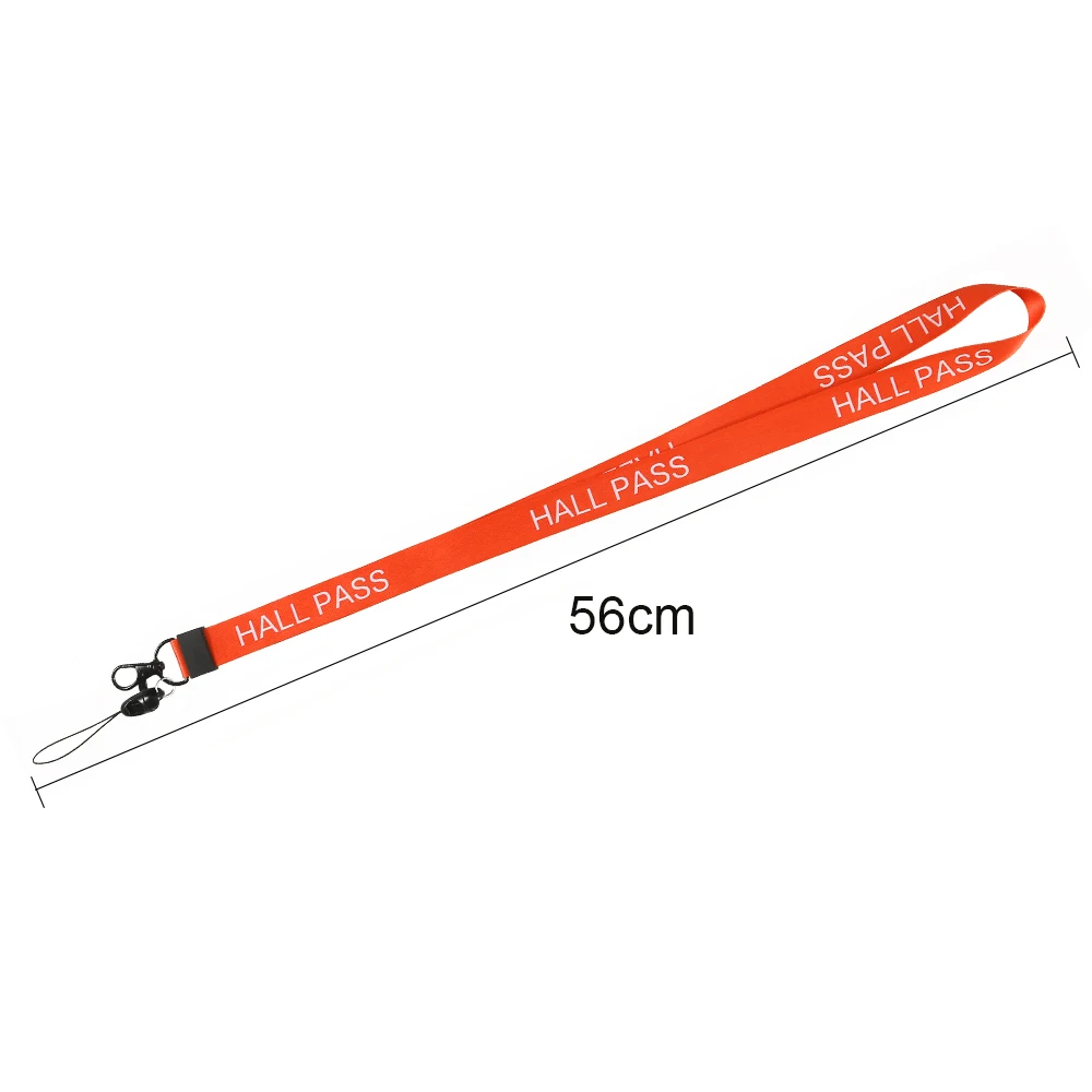 ORANGE Hall Pass Lanyards and School Passes Set Keychain Lanyard ID card Holder (3)
