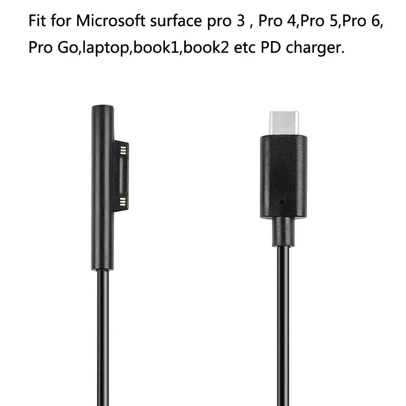 1 5 м Тип C к PD DC кабель для планшет Microsoft Surface Pro 3 Pro3 Pro4 i5 i7 Book 2 ноутбук 12В