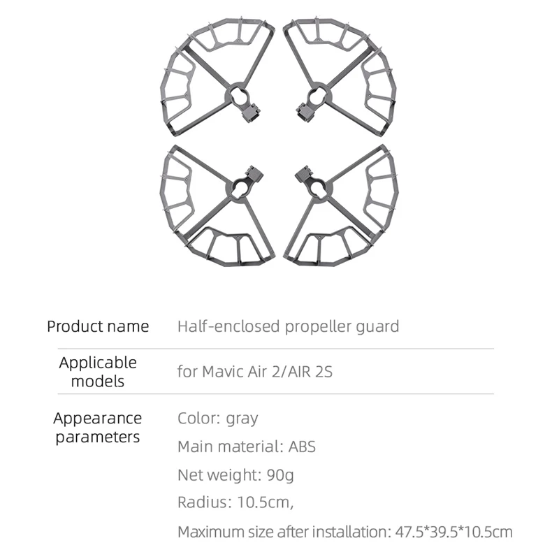 Product name Half-enclosed propeller guard Applicable for Mavic Air 2/