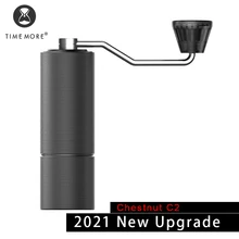 Timemore Store chestnut C2 Up Manual Coffee belt Grinder Burr Hand Adjustable Steel core  Send Cleaning Brush