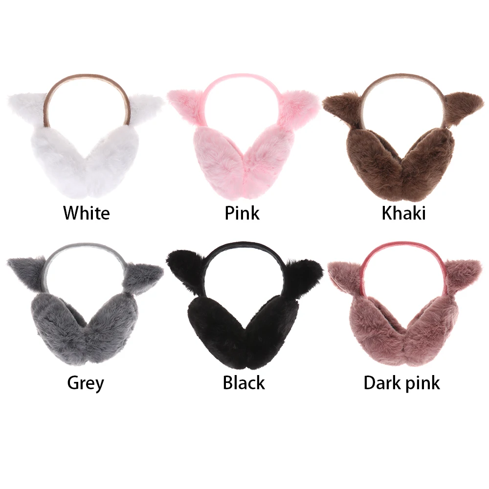 1PC Women Winter Cotton Plush Earmuffs Girls Lovely Rabbit Ear Warm Ear Muffs Soft Thicken Faux Fur Earmuff Ear protection