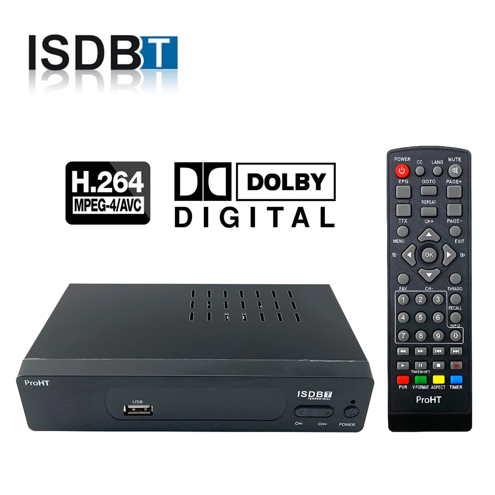 FTA Digital Terrestrial TV Tuner ISDB-T Receptor Receiver ISDBT Set Top Box H.264 VHF/UHF Full HD AC3 Peru Brasil Chile | Электроника