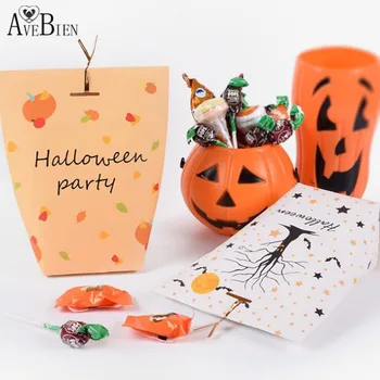 

AVEBIEN Creative Halloween Decoration Candy Gift Box Handwork DIY Funny Halloween Party Chocolate Candy Box Free Shipping 50pcs