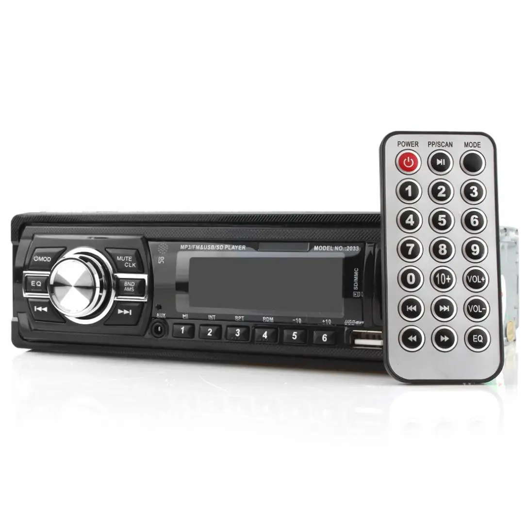 Высокое качество автомобильный аудио стерео в тире Авто Радио MP3 плеер FM Aux вход