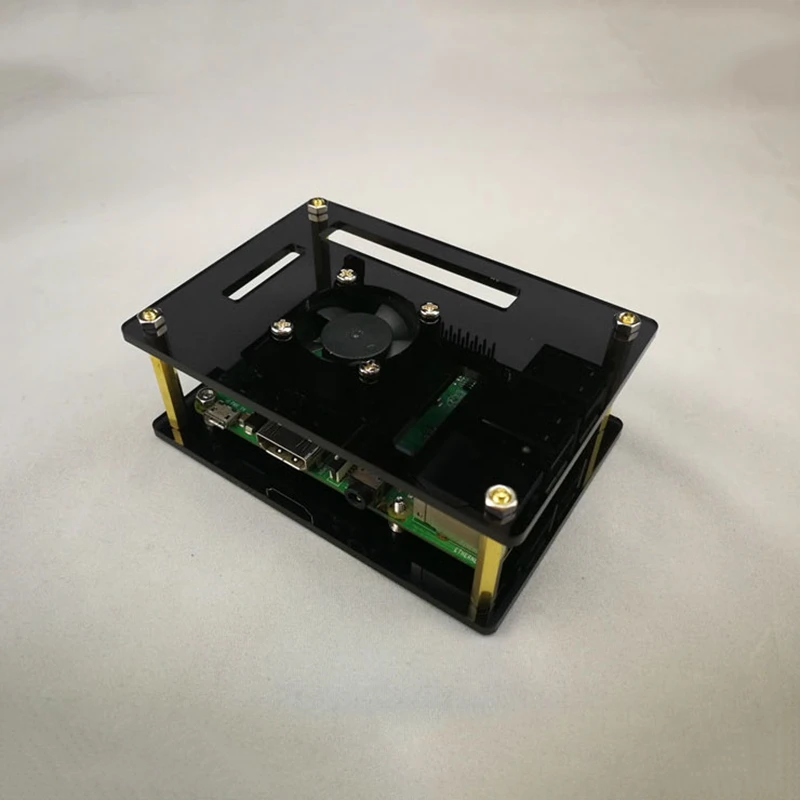 Для Raspberry Pi акриловый чехол с охлаждающим вентилятором для Raspberry Pi 4 Модель B/3B+/3B/2B