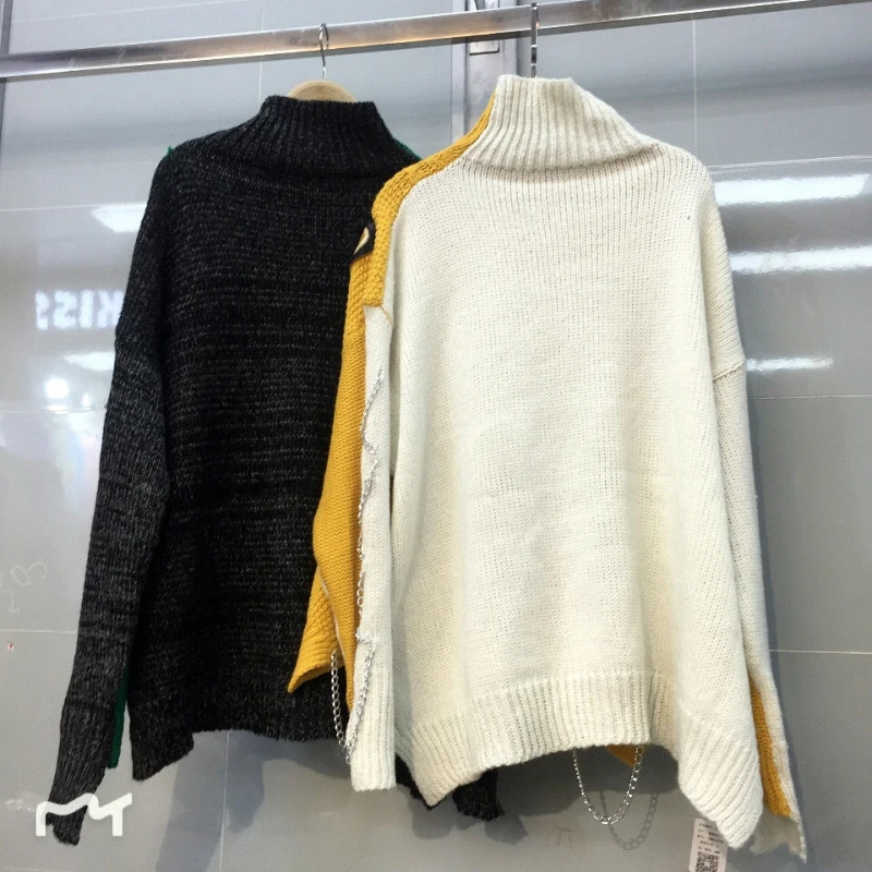 2020 Women Winter Warm Turtleneck Loose Oversized