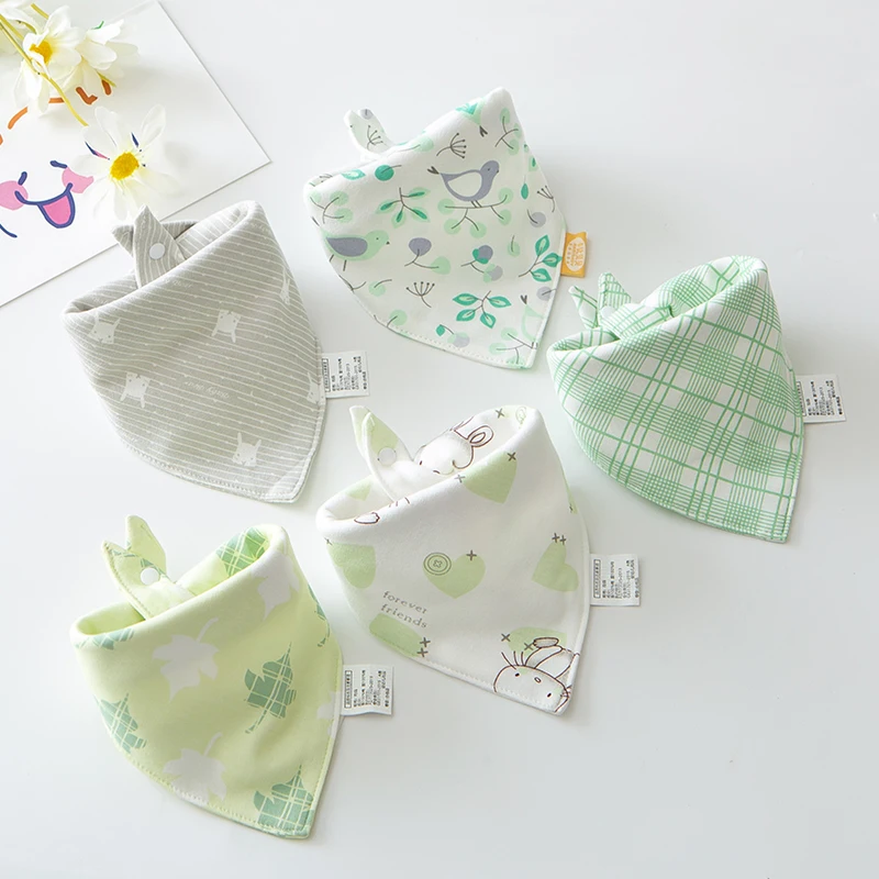 Baby Accessories best of sale Baby Bib Soft Cotton Baby Drool Bibs Cute Triangle Scarf Comfortable Drooling and Teething 5 Pcs Towel Saliva Towel for Newborn baby accessories Baby Accessories