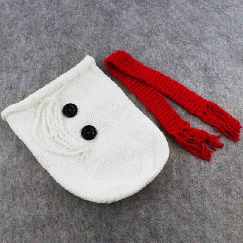 Комплект из 2 предметов; детский вязаный костюм для новорожденных; реквизит для фотосессии; Рождественская шапка для фотосессии; K4UE