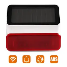 ES-S8A беспроводная наружная Солнечная энергия стробоскоп звук Вспышка Сирена сигнализация IP65 водонепроницаемая Солнечная сигнализация