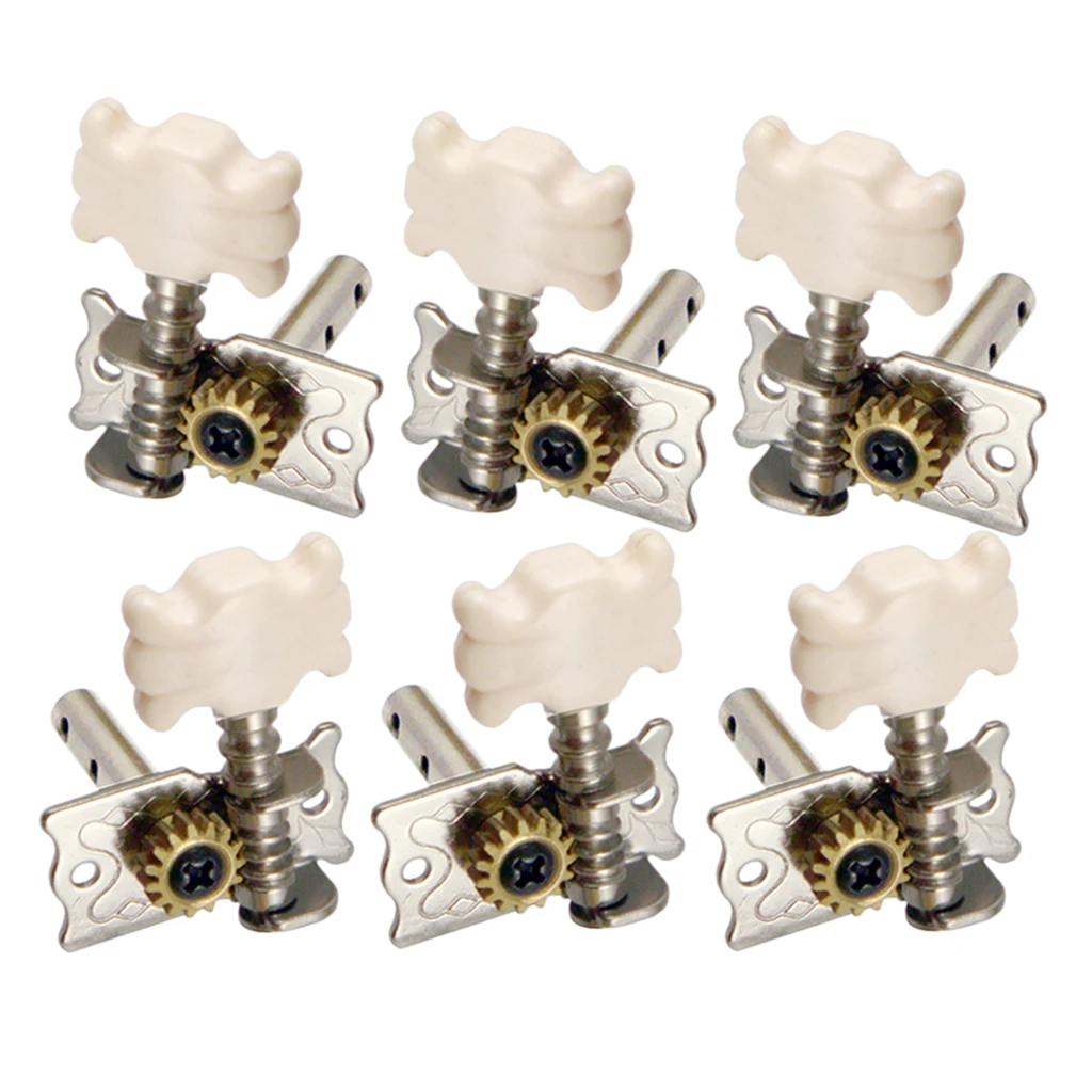 6 Pack 3R3L Classical Guitar Strings Tuning Pegs Single Machine Heads Tuners